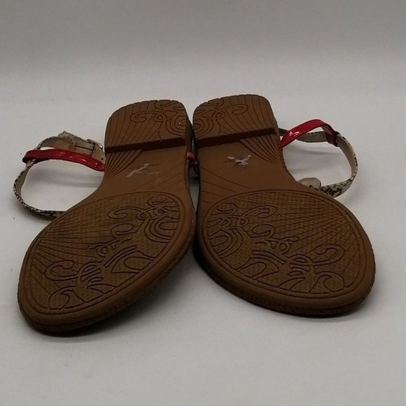 Lane Bryant Womens T Strap Thong Ankle‎ Strap Sandals Tan Leopard Print 10W - Picture 4 of 9